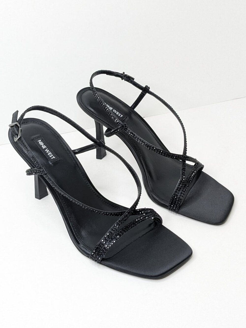 Nine West Vallan Strappy Heeled Sandals Black Womens 12
